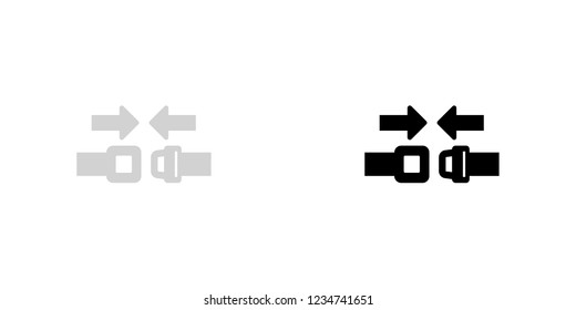 An Illustrated Icon Isolated on a Background - Safety Belt Buckle