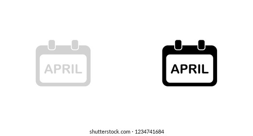 An Illustrated Icon Isolated on a Background - Rounded Calendar Month