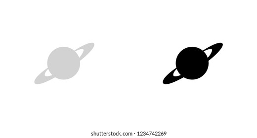 An Illustrated Icon Isolated on a Background - Ring Planet