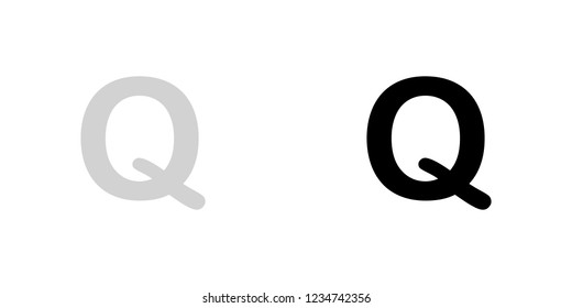 An Illustrated Icon Isolated on a Background - Q