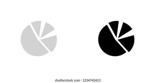 An Illustrated Icon Isolated on a Background - Pie Chart