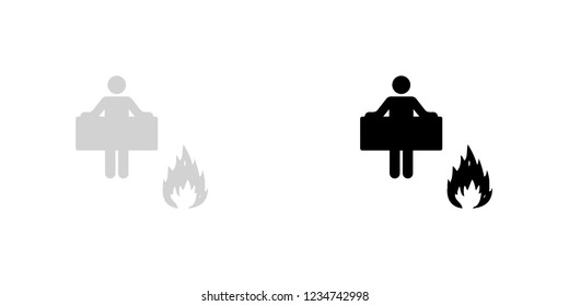 An Illustrated Icon Isolated on a Background - Fire Blanket