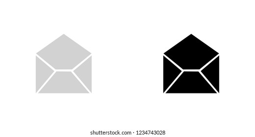 An Illustrated Icon Isolated on a Background - Mail Read