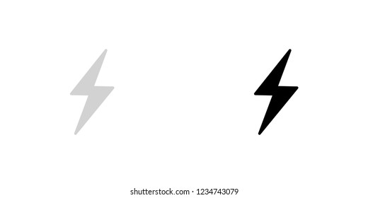 An Illustrated Icon Isolated on a Background - Lightning Bolt