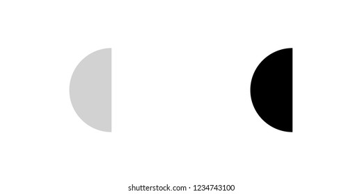 An Illustrated Icon Isolated on a Background - Last Quarter Moon