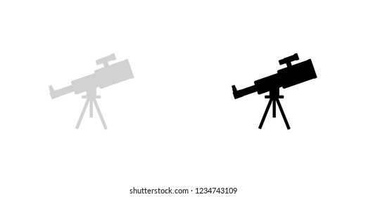 An Illustrated Icon Isolated on a Background - Large Telescope