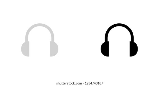 An Illustrated Icon Isolated on a Background - Headphones