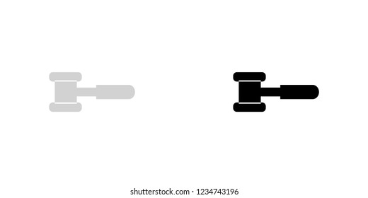 An Illustrated Icon Isolated on a Background - Hammer