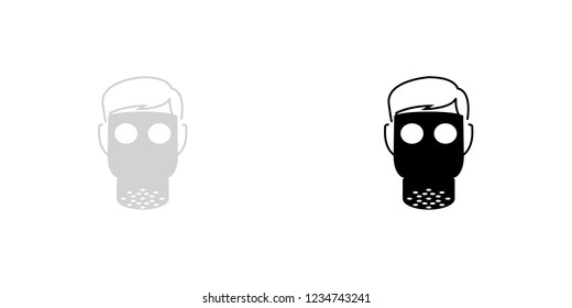 An Illustrated Icon Isolated on a Background - Gas Mask