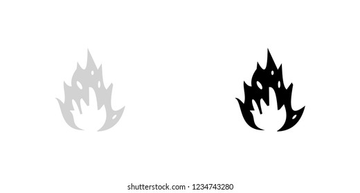 An Illustrated Icon Isolated on a Background - Flames