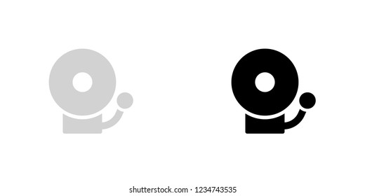 An Illustrated Icon Isolated on a Background - Fire Alarm Bell