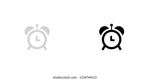 An Illustrated Icon Isolated on a Background - Alarm