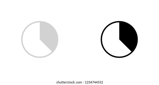 An Illustrated Icon Isolated on a Background - 37 Percent Pie Chart