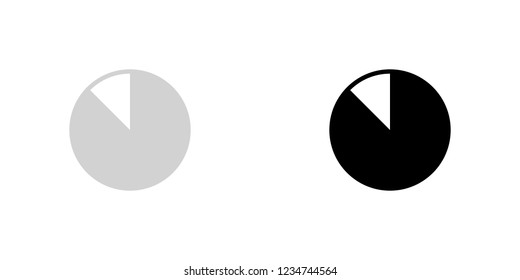 An Illustrated Icon Isolated on a Background - 87 Percent Pie Chart