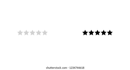 An Illustrated Icon Isolated on a Background - 5 Star Rating