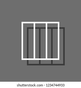 An Illustrated Icon Isolated on a Background - Web Wireframe Triple Vertical Split 