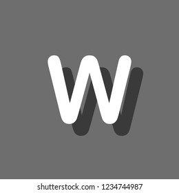 An Illustrated Icon Isolated on a Background - W