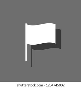An Illustrated Icon Isolated on a Background - Waving Flag