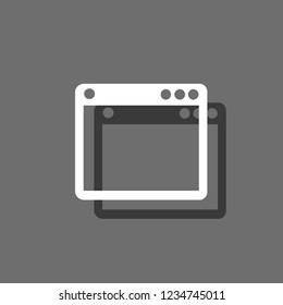 An Illustrated Icon Isolated on a Background - Web Browser