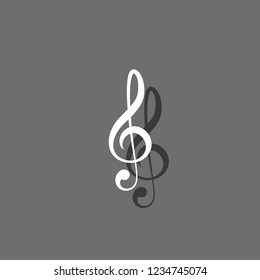 An Illustrated Icon Isolated on a Background - Treble Clef