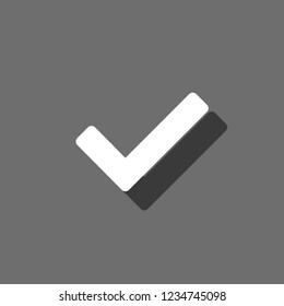 An Illustrated Icon Isolated on a Background - Tick