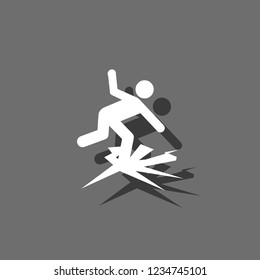 An Illustrated Icon Isolated on a Background - Thin Ice