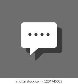 An Illustrated Icon Isolated on a Background - Square Message Bubble