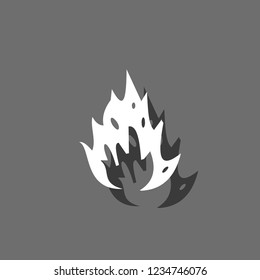 An Illustrated Icon Isolated on a Background - Flames