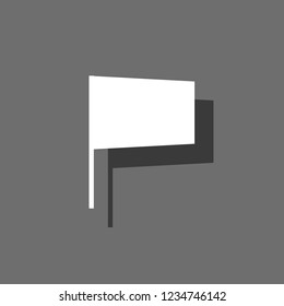 An Illustrated Icon Isolated on a Background - Lower Arc Flag
