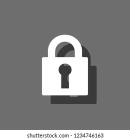 An Illustrated Icon Isolated on a Background - Lock