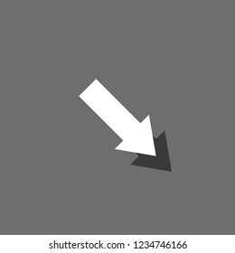 An Illustrated Icon Isolated on a Background - Lower Right Arrow