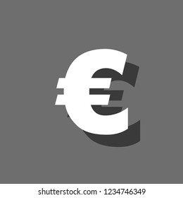 An Illustrated Icon Isolated on a Background - Euro Sign