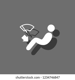 An Illustrated Icon Isolated on a Background - Footwell and Windscreen Fans
