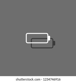 An Illustrated Icon Isolated on a Background - Empty Battery