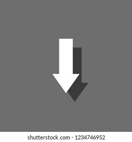 An Illustrated Icon Isolated on a Background - Down Arrow