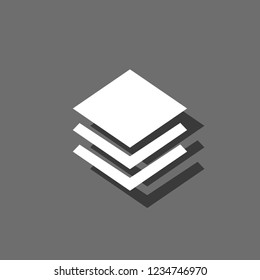 An Illustrated Icon Isolated on a Background - Diamond Layers