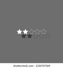 An Illustrated Icon Isolated on a Background - 2 Star Rating