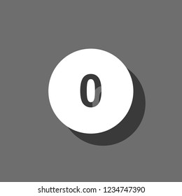 An Illustrated Icon Isolated on a Background - Circle 0 Filled
