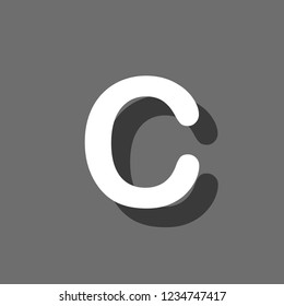 An Illustrated Icon Isolated on a Background - C