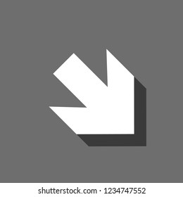 An Illustrated Icon Isolated on a Background - Arrow Down Right