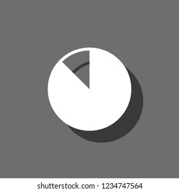 An Illustrated Icon Isolated on a Background - 87 Percent Pie Chart