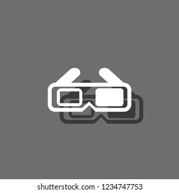 An Illustrated Icon Isolated on a Background - 3D Glasses
