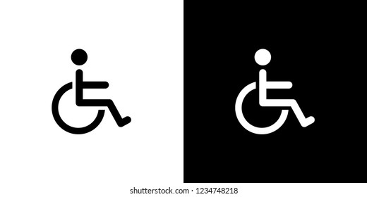An Illustrated Icon Isolated on a Background - Wheelchair