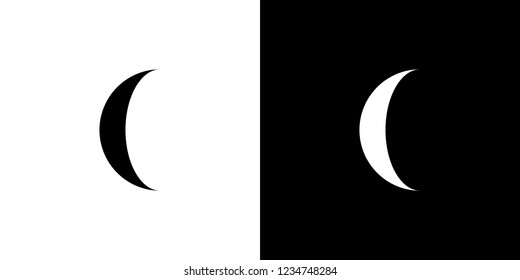 An Illustrated Icon Isolated on a Background - Waning Gibbous Moon-96