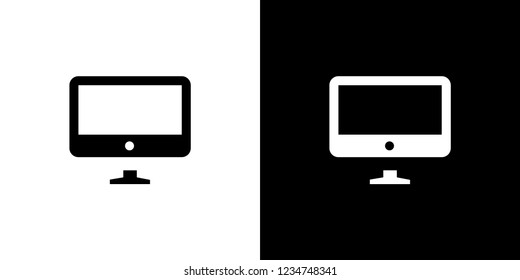 An Illustrated Icon Isolated on a Background - TV