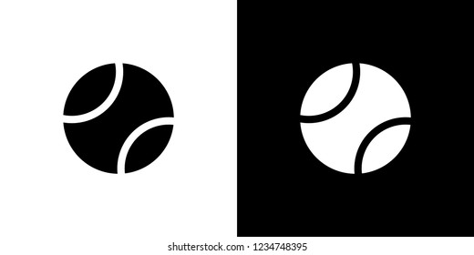 An Illustrated Icon Isolated on a Background - Tennis Ball