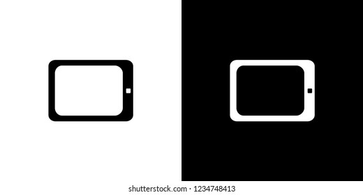 An Illustrated Icon Isolated on a Background - Tablet Computer