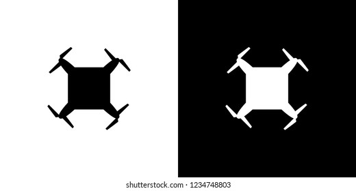An Illustrated Icon Isolated on a Background - Square Drone