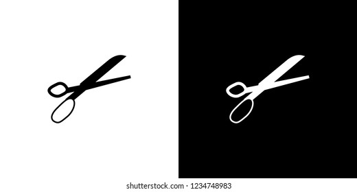 An Illustrated Icon Isolated on a Background - Scissors