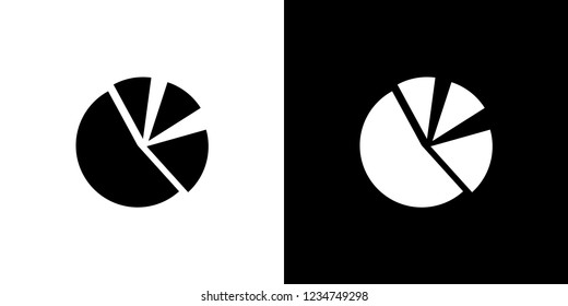 An Illustrated Icon Isolated on a Background - Pie Chart